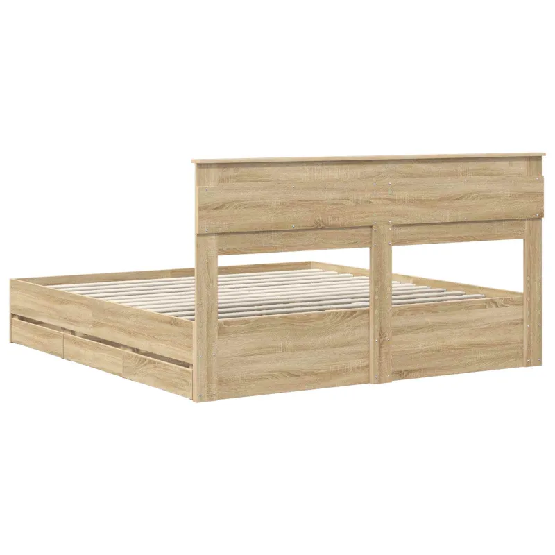 Lovos rėmas Sonoma ąžuolas 200 x 200 cm Inžinerinė mediena