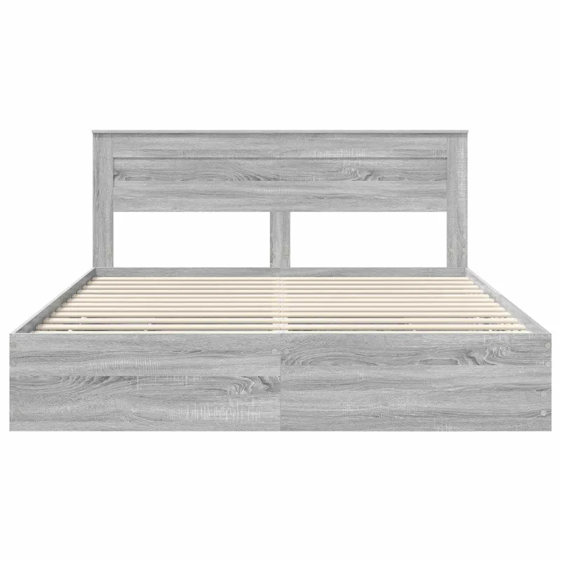 Lovos rėmas Pilkas Sonoma 200 x 200 cm Inžinerinė mediena