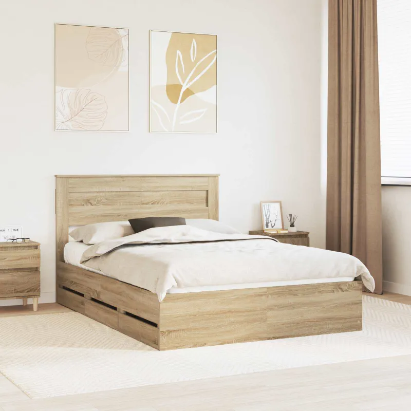 Lovos rėmas Sonoma ąžuolas 150 x 200 cm Inžinerinė mediena