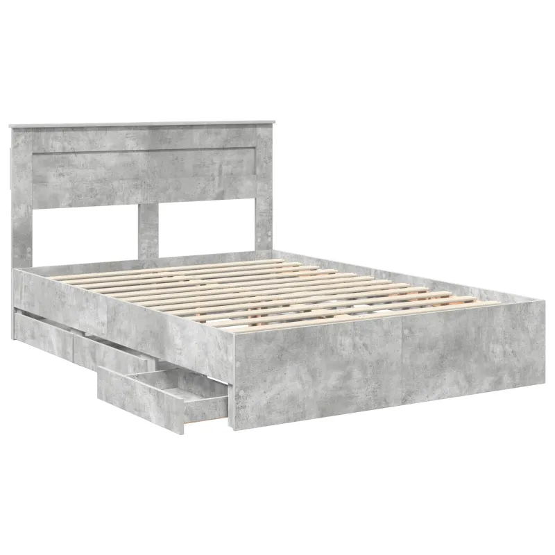 Lovos rėmas Betono pilka 150 x 200 cm Inžinerinė mediena