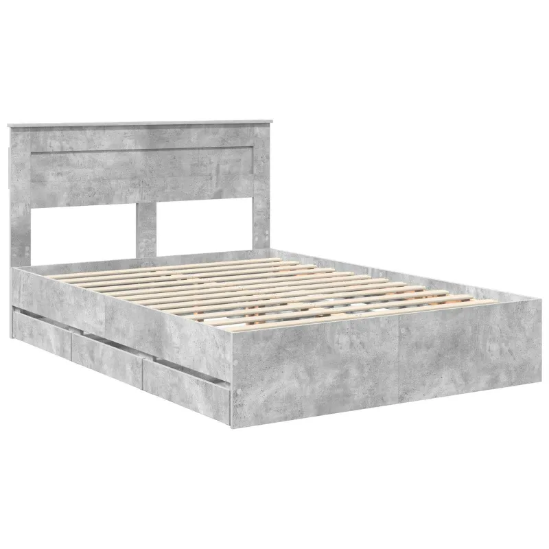 Lovos rėmas Betono pilka 140 x 190 cm Inžinerinė mediena