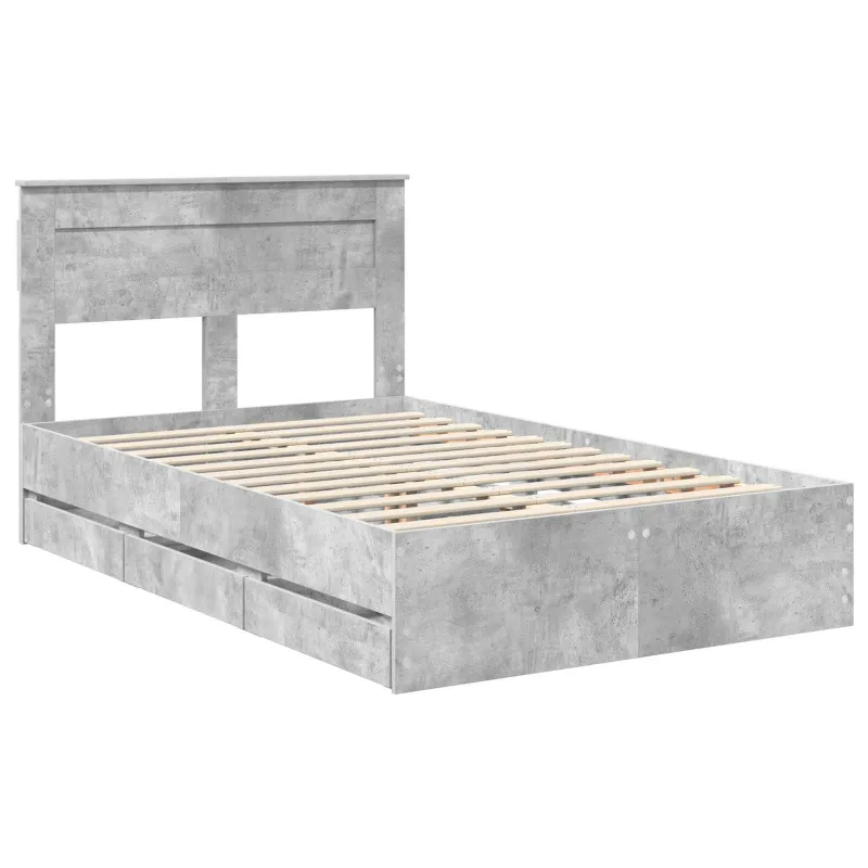Lovos rėmas Betono pilka 135 x 190 cm Inžinerinė mediena