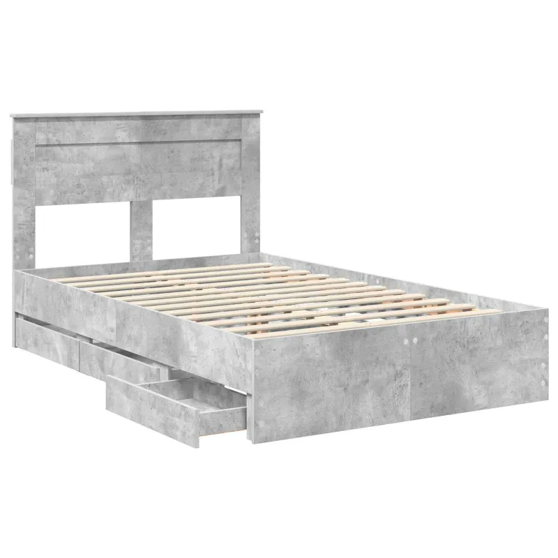 Lovos rėmas Betono pilka 135 x 190 cm Inžinerinė mediena