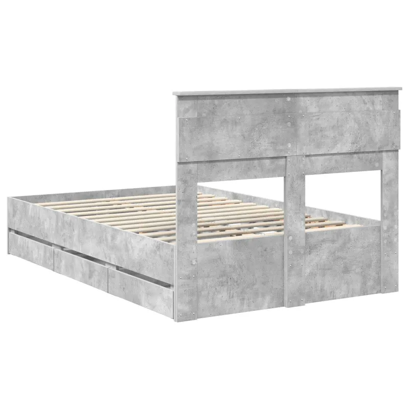 Lovos rėmas Betono pilka 135 x 190 cm Inžinerinė mediena