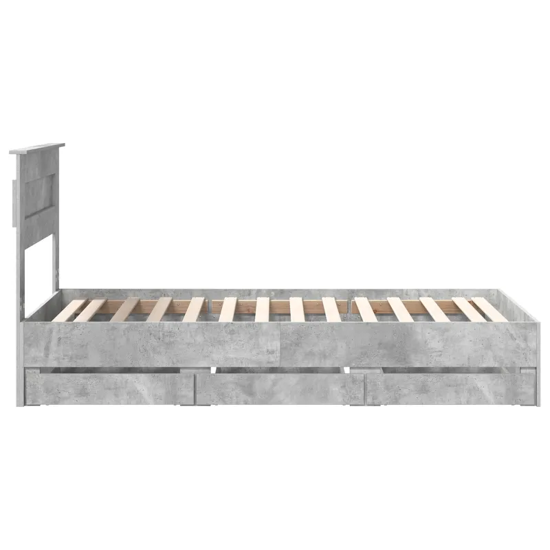 Lovos rėmas Betono pilka 90 x 190 cm Inžinerinė mediena