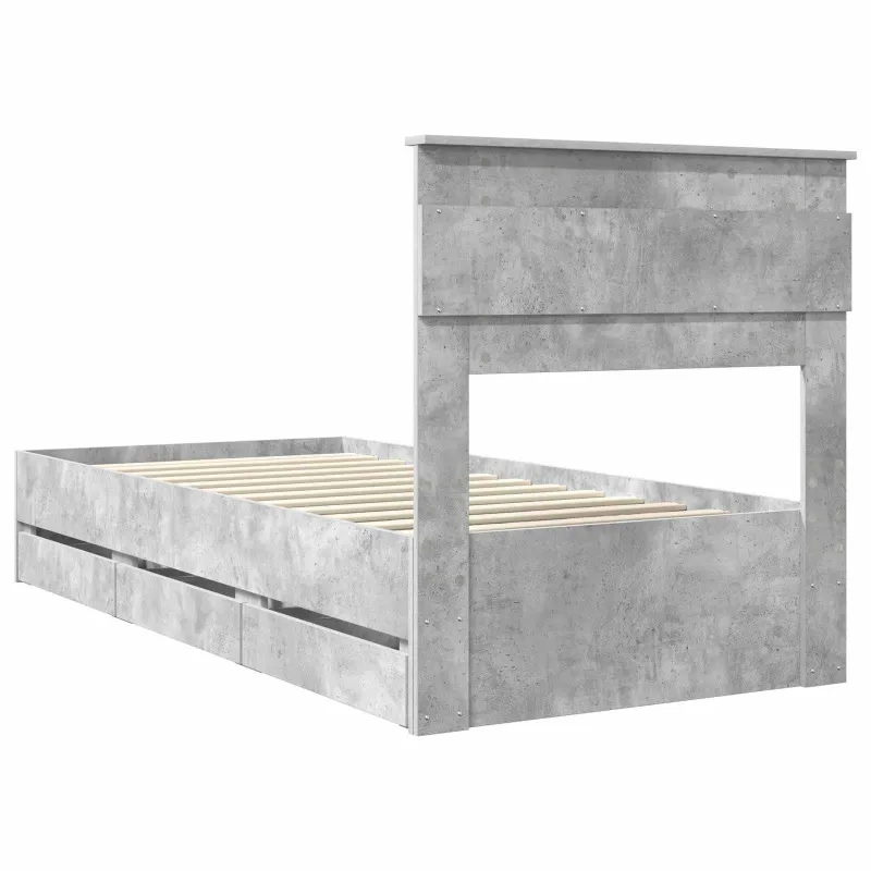 Lovos rėmas Betono pilka 90 x 200 cm Inžinerinė mediena