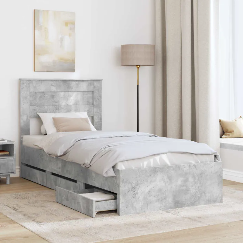 Lovos rėmas Betono pilka 75 x 190 cm Inžinerinė mediena