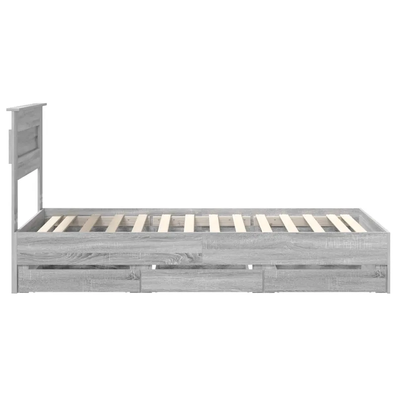 Lovos rėmas Pilkas Sonoma 75 x 190 cm Inžinerinė mediena