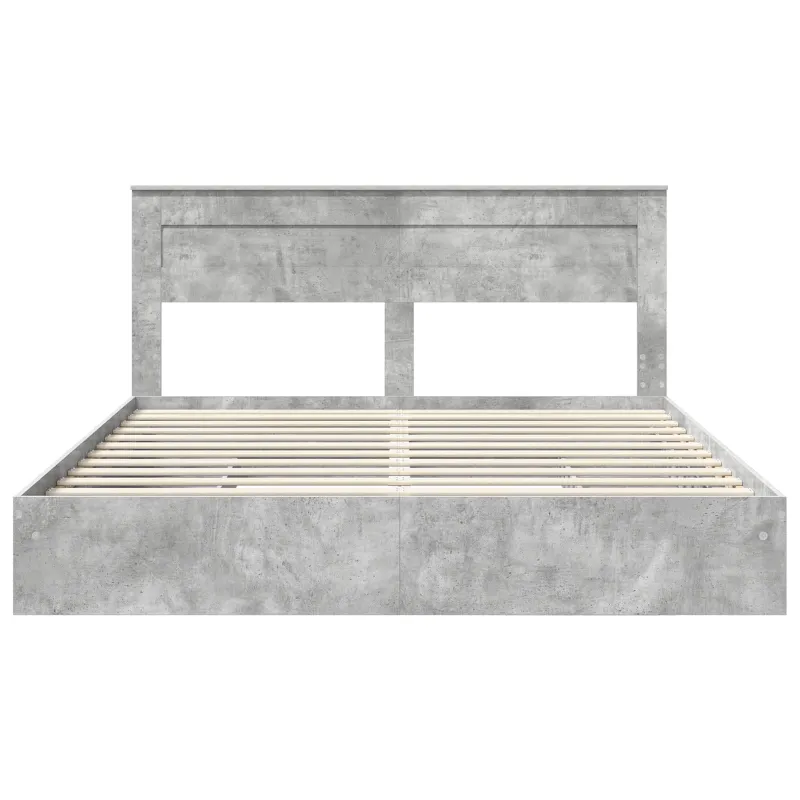 Saugos lova Betono pilka 200 x 200 cm Apdirbta mediena