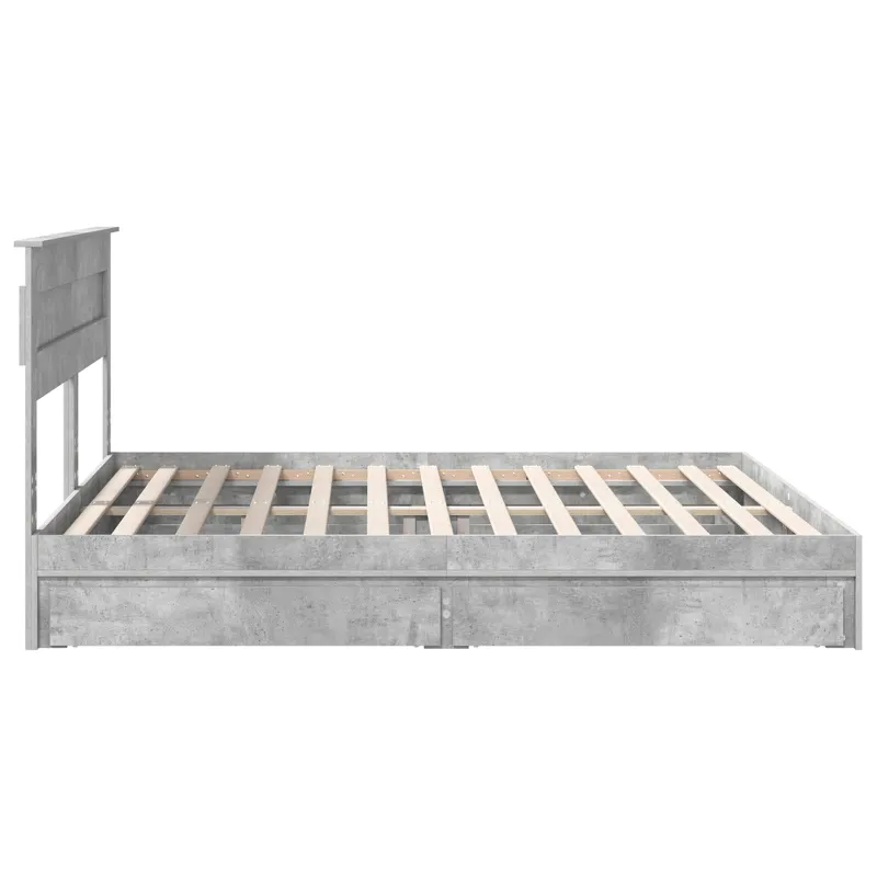 Saugos lova Betono pilka 200 x 200 cm Apdirbta mediena