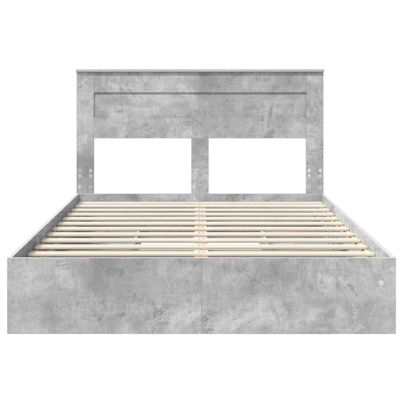 Saugos lova Betono pilka 150 x 200 cm Apdirbta mediena