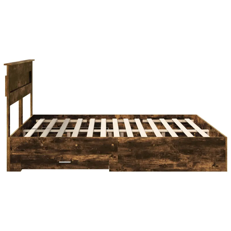 Lovos rėmas Rūkyta ąžuolas 200 x 200 cm Apdirbta mediena
