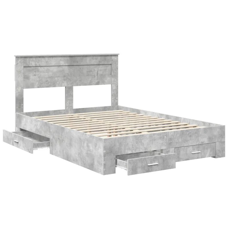 Lovos rėmas Betono pilka 140 x 190 cm Apdirbta mediena