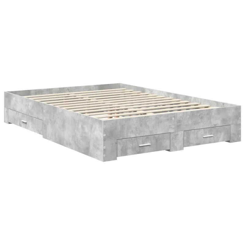 Lovos rėmas Betono pilka 140 x 190 cm Apdirbta mediena