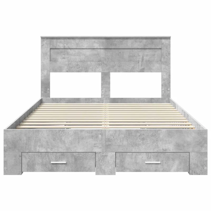 Lovos rėmas Betono pilka 140 x 190 cm Apdirbta mediena