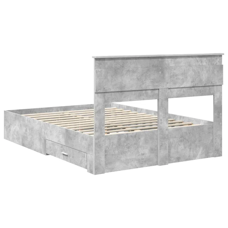 Lovos rėmas Betono pilka 140 x 190 cm Apdirbta mediena