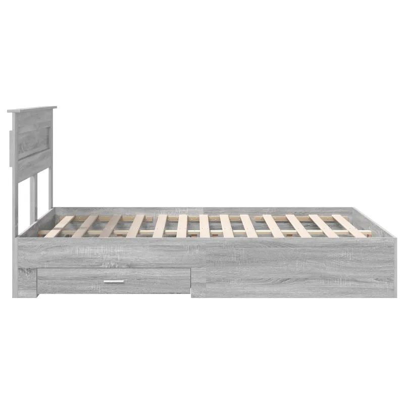 Lovos rėmas Pilkas Sonoma 140 x 190 cm Apdirbta mediena