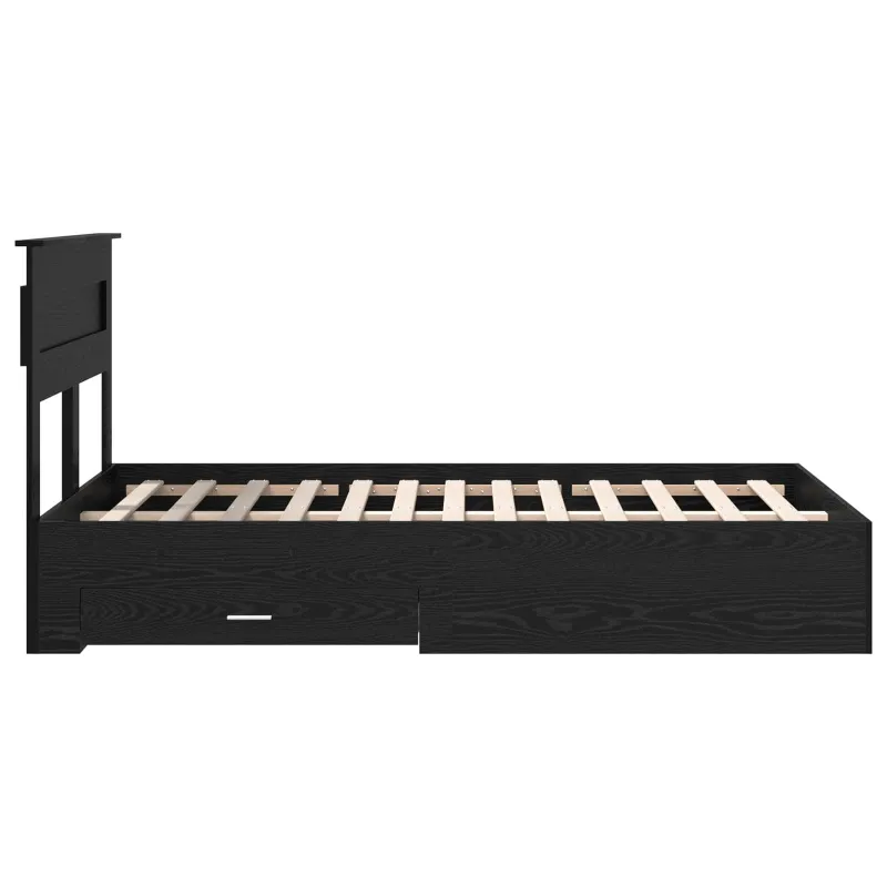 Lovos rėmas Juodas ąžuolas 135 x 190 cm Apdirbta mediena