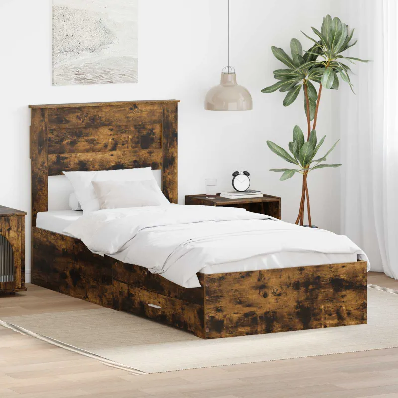 Lovos rėmas Rūkyta ąžuolas 100 x 200 cm Apdirbta mediena