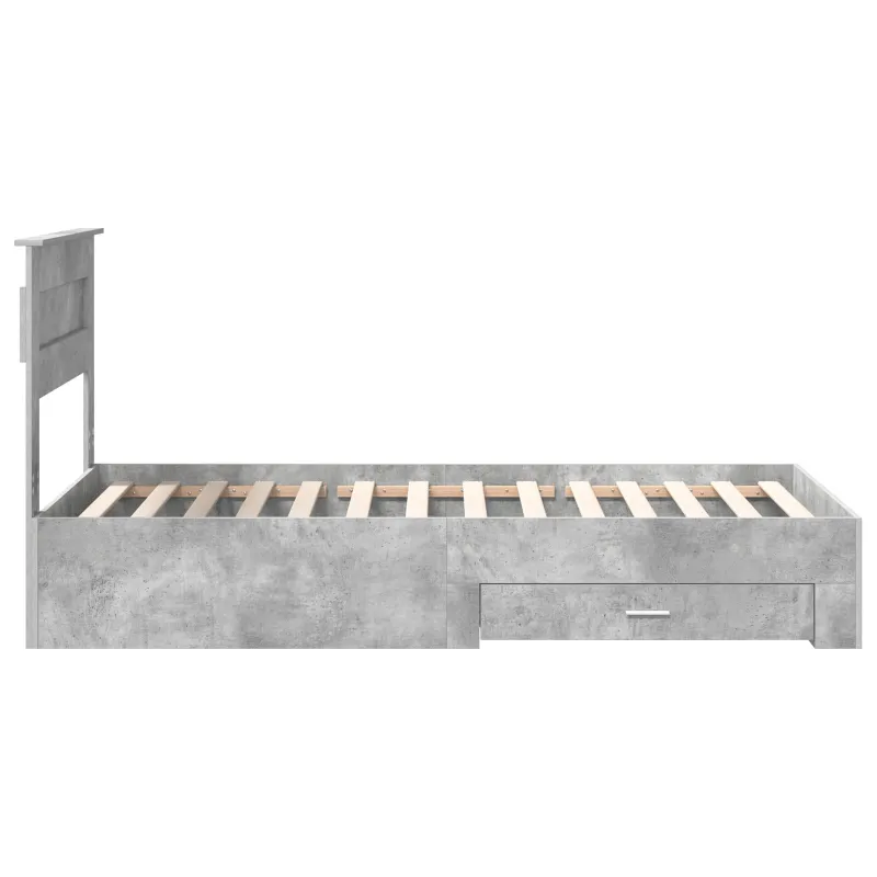 Lovos rėmas Betono pilka 90 x 190 cm Apdirbta mediena