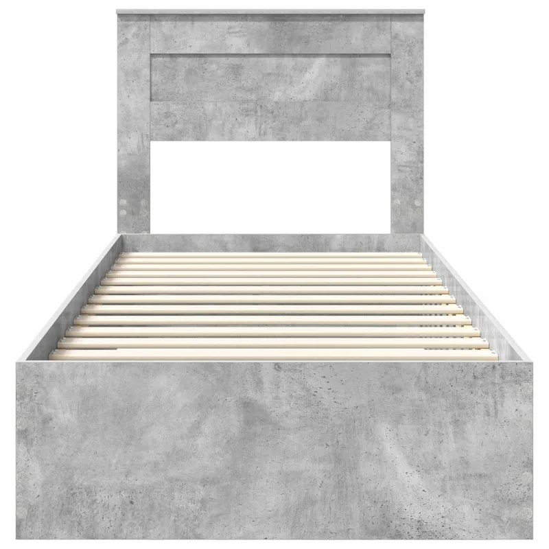 Lovos rėmas Betono pilka 90 x 200 cm Apdirbta mediena
