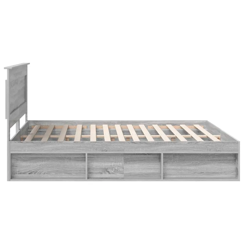 Lovos rėmas Pilkas Sonoma 200 x 200 cm Kietos pušies mediena