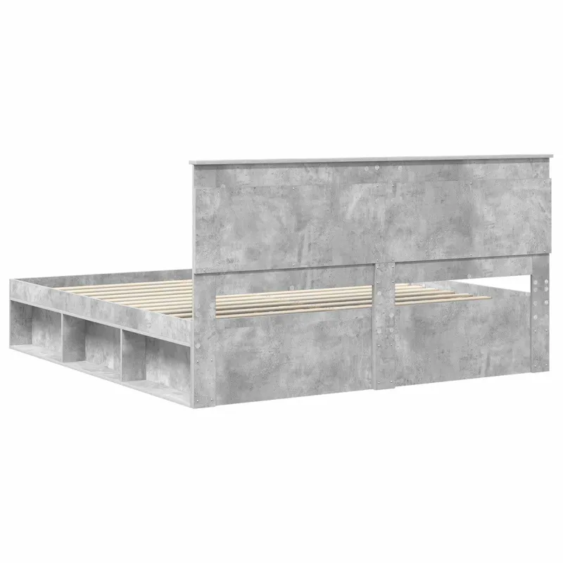 Lovos rėmas Betoninė 180 x 200 cm Kietos pušies mediena