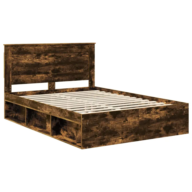 Lovos rėmas Rūkyta ąžuolas 150 x 200 cm Kietos pušies mediena