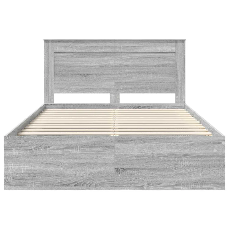 Lovos rėmas Pilkas Sonoma 140 x 190 cm Kietos pušies mediena