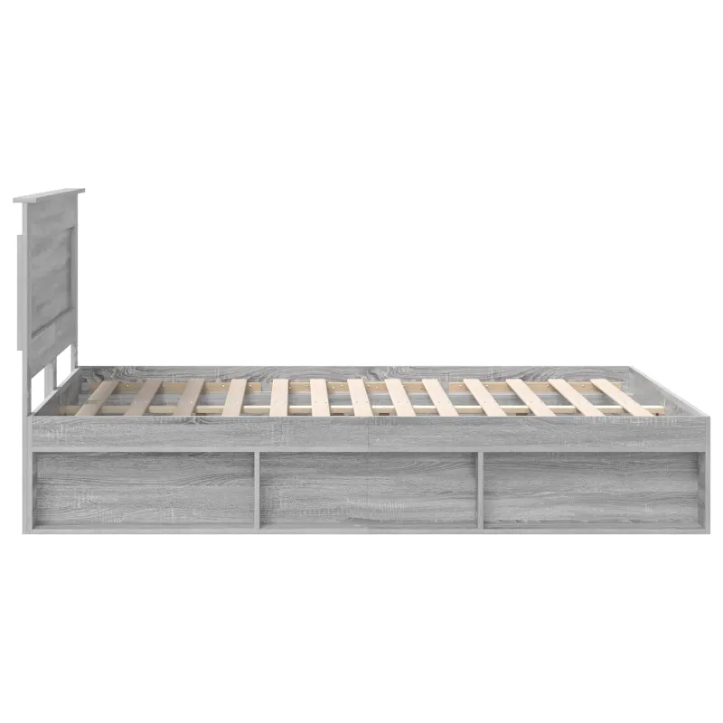 Lovos rėmas Pilkas Sonoma 140 x 190 cm Kietos pušies mediena