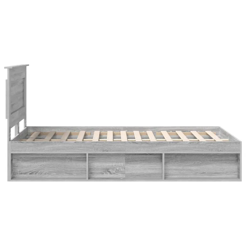 Lovos rėmas Pilkas Sonoma 135 x 190 cm Kietos pušies mediena