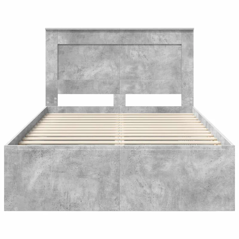 Lovos rėmas Betoninė 120 x 190 cm Kietos pušies mediena