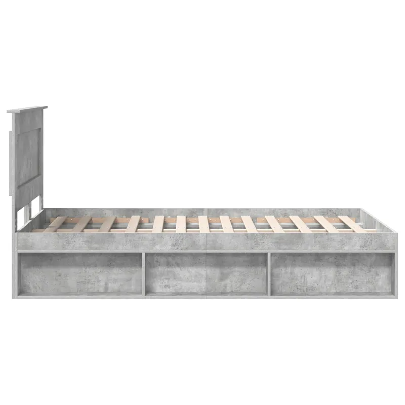 Lovos rėmas Betoninė 120 x 200 cm Kietos pušies mediena