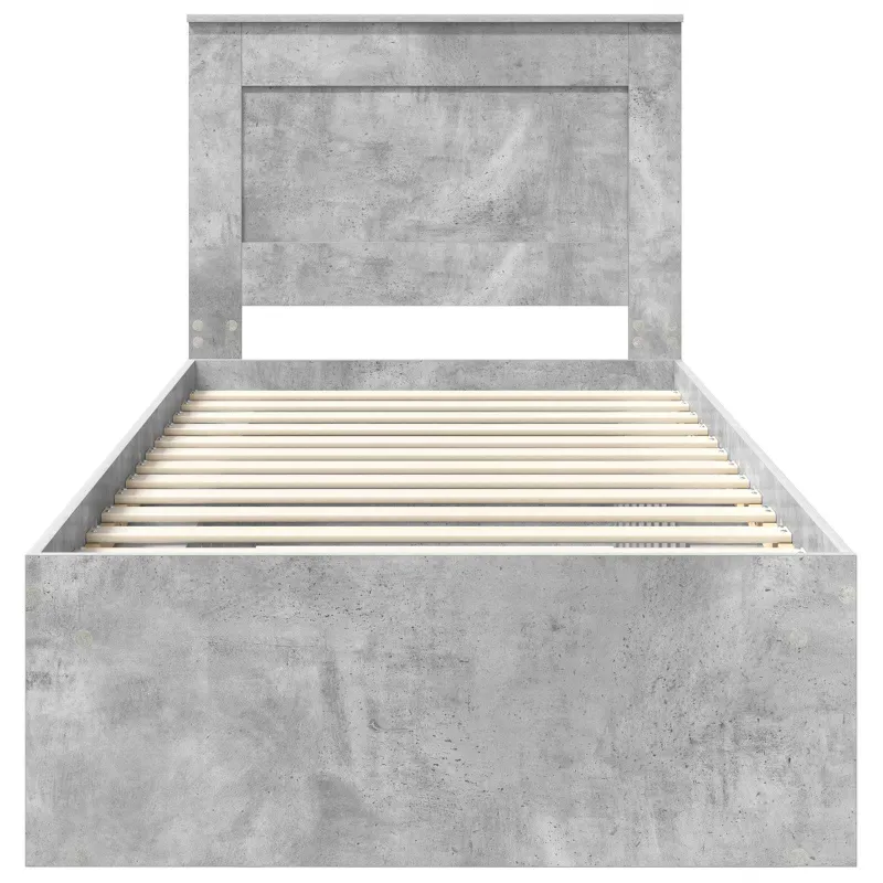 Lovos rėmas Betono pilka 100 x 200 cm Kietos pušies mediena