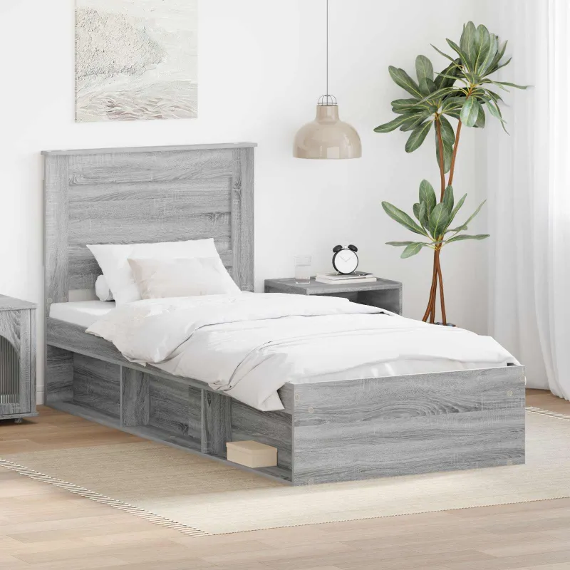 Lovos rėmas Pilkas Sonoma 100 x 200 cm Kietos pušies mediena