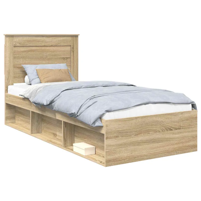 Lovos rėmas Sonoma ąžuolas 75 x 190 cm Kietos pušies mediena