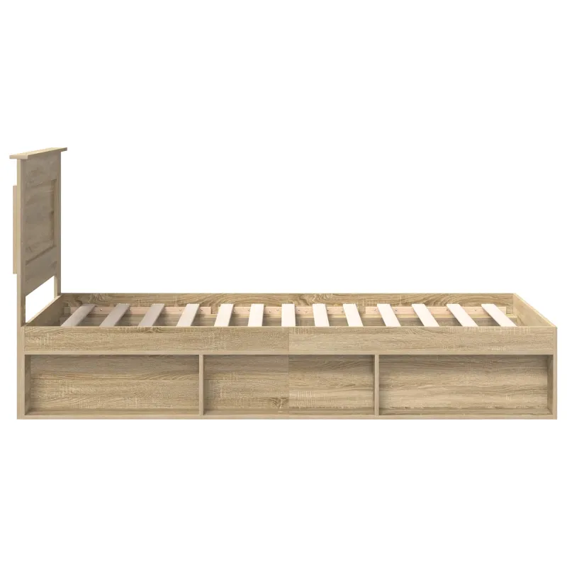 Lovos rėmas Sonoma ąžuolas 75 x 190 cm Kietos pušies mediena