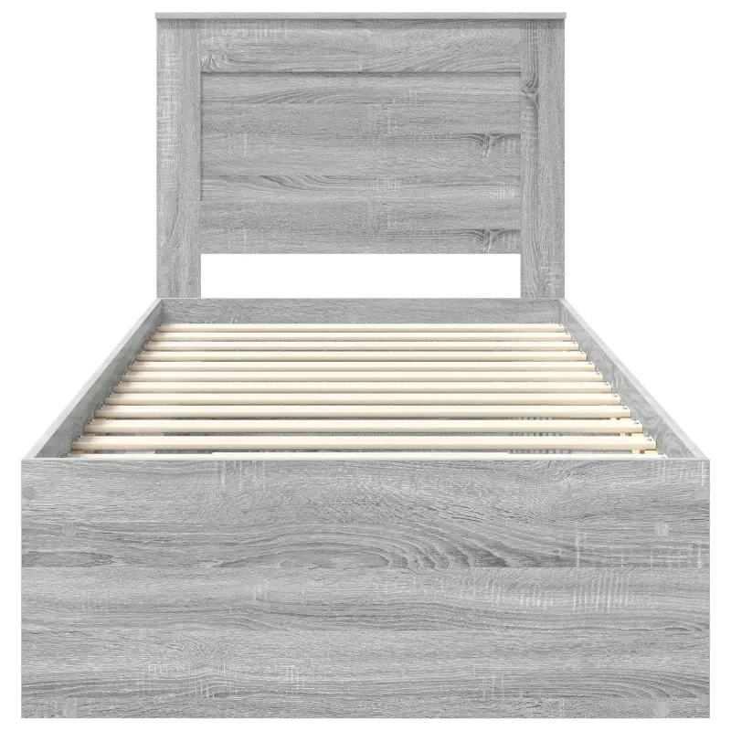 Lovos rėmas Pilkas Sonoma 75 x 190 cm Kietos pušies mediena