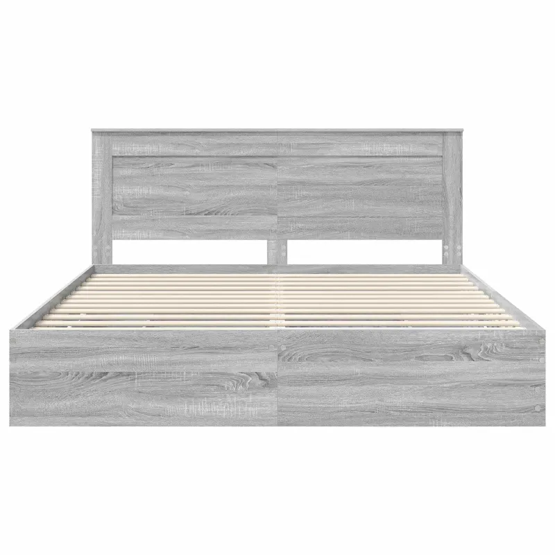 Lovos rėmas Pilkas Sonoma 200 x 200 cm Inžinerinė mediena