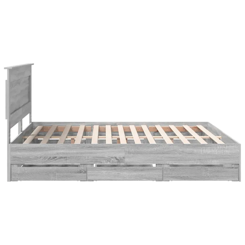 Lovos rėmas Pilkas Sonoma 200 x 200 cm Inžinerinė mediena