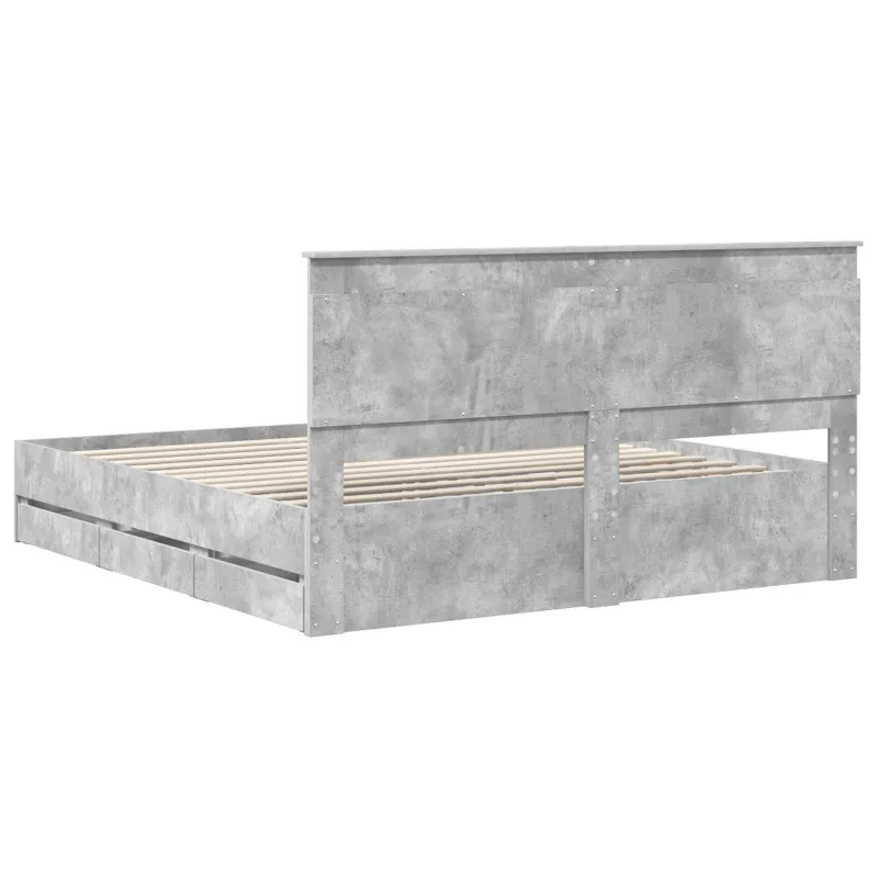 Lovos rėmas Betono pilka 180 x 200 cm Inžinerinė mediena