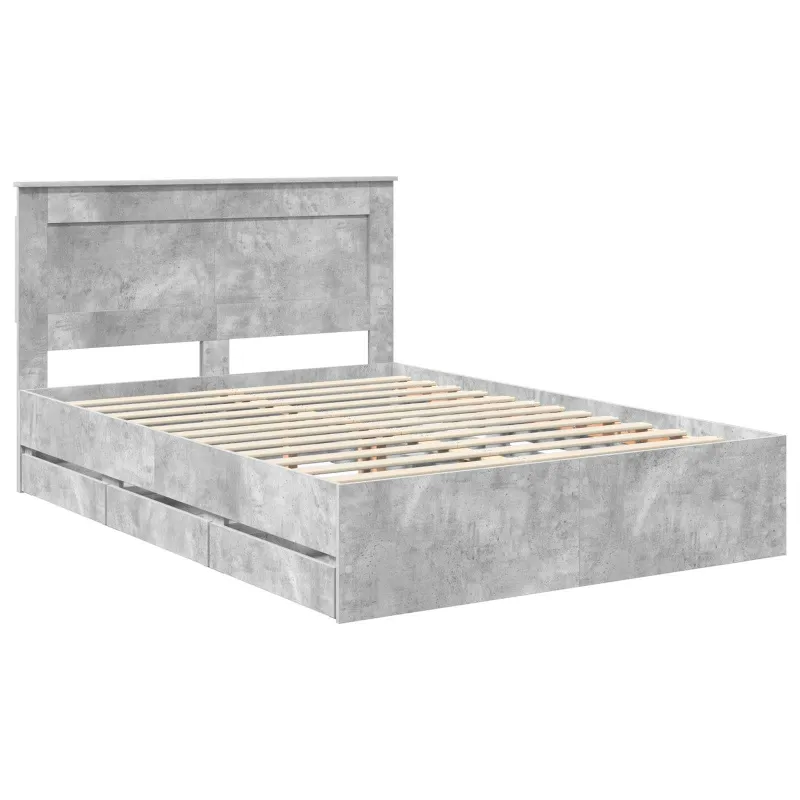 Lovos rėmas Betono pilka 150 x 200 cm Inžinerinė mediena