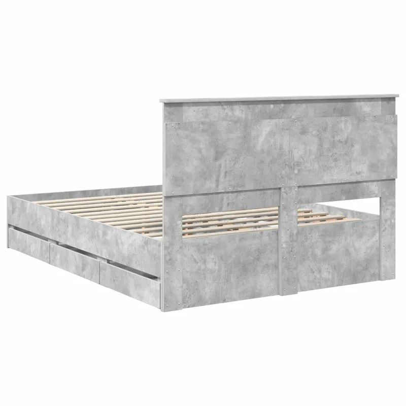 Lovos rėmas Betono pilka 150 x 200 cm Inžinerinė mediena