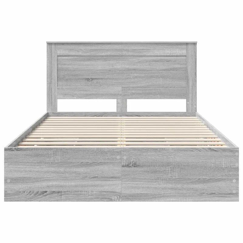 Lovos rėmas Pilkas Sonoma 140 x 190 cm Inžinerinė mediena