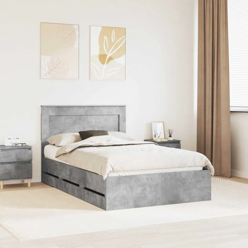 Lovos rėmas Betono pilka 135 x 190 cm Inžinerinė mediena