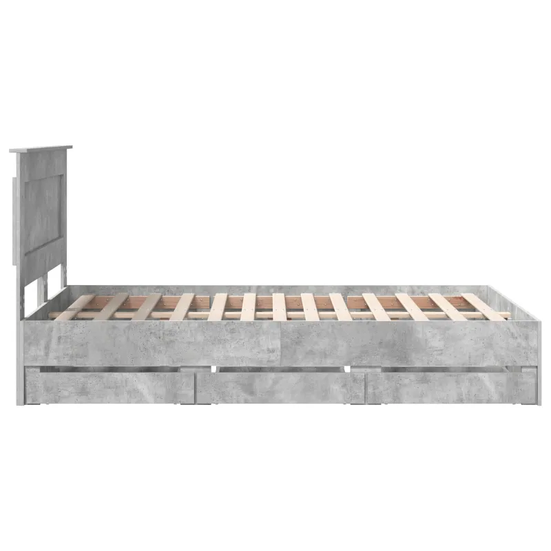 Lovos rėmas Betono pilka 135 x 190 cm Inžinerinė mediena