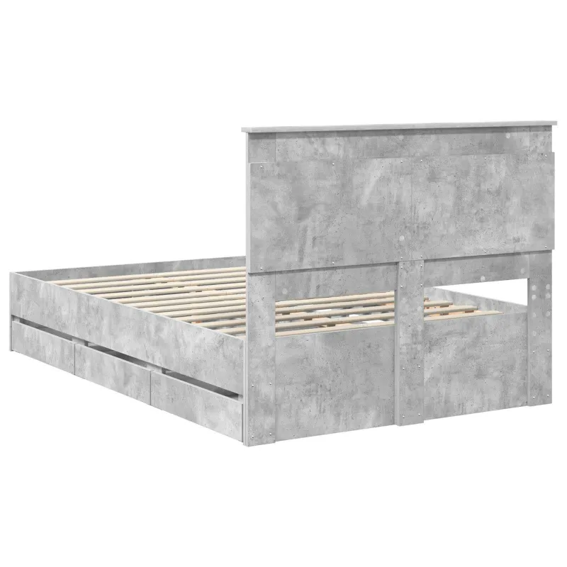 Lovos rėmas Betono pilka 135 x 190 cm Inžinerinė mediena