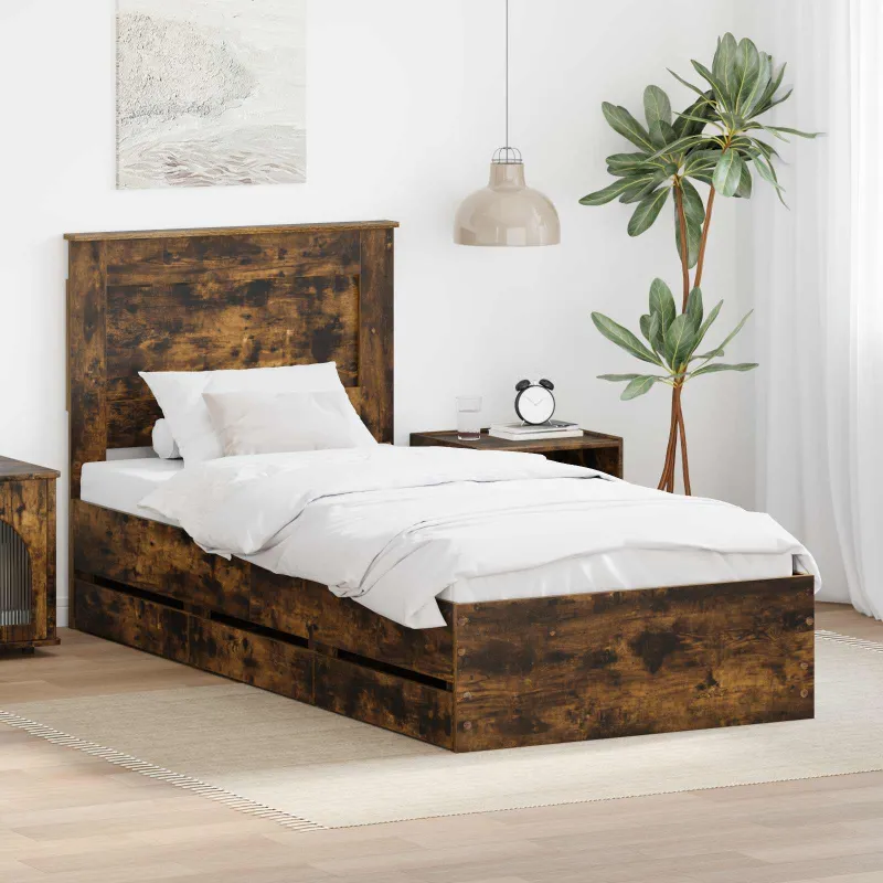 Lovos rėmas Rūkyta ąžuolas 100 x 200 cm Inžinerinė mediena