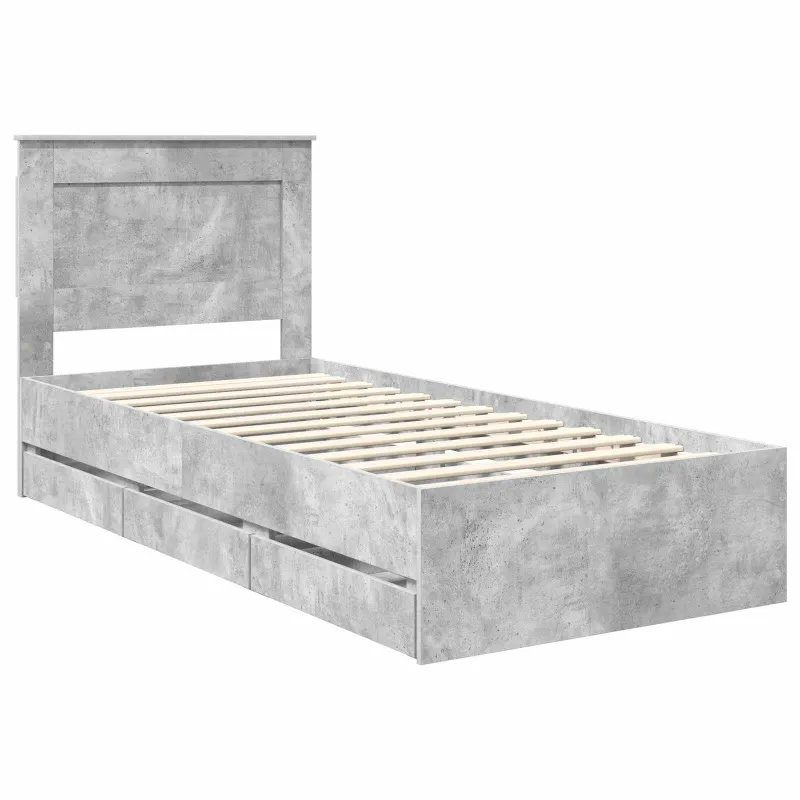 Lovos rėmas Betono pilka 75 x 190 cm Inžinerinė mediena