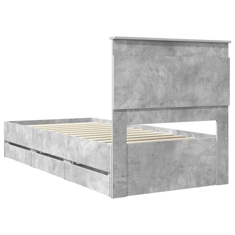 Lovos rėmas Betono pilka 75 x 190 cm Inžinerinė mediena